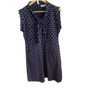 Mata‎ Traders Modcloth Navy elephant  Dress Women's Size XL